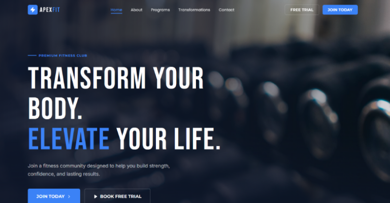Fitness Website