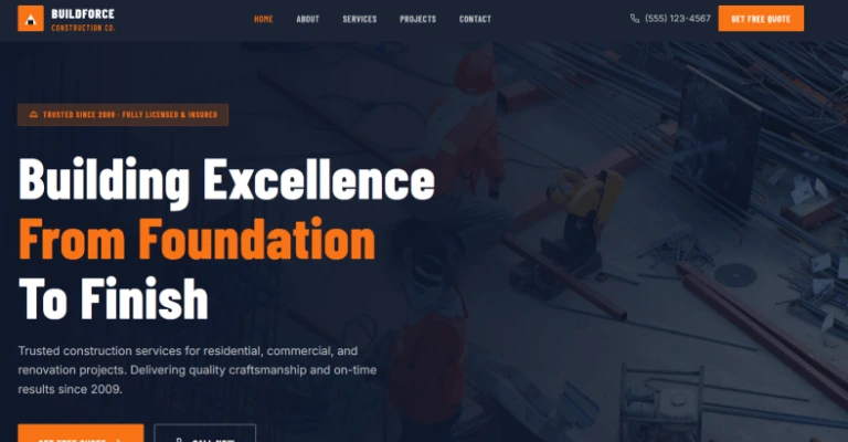 Construction Company Website