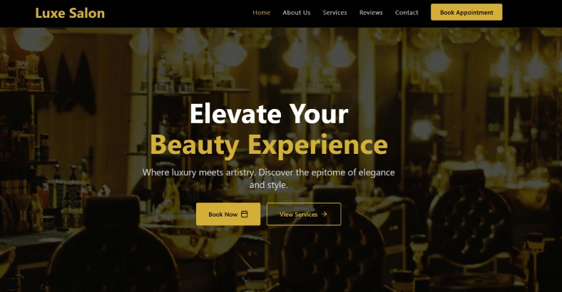 Salon and Beauty parlour Website